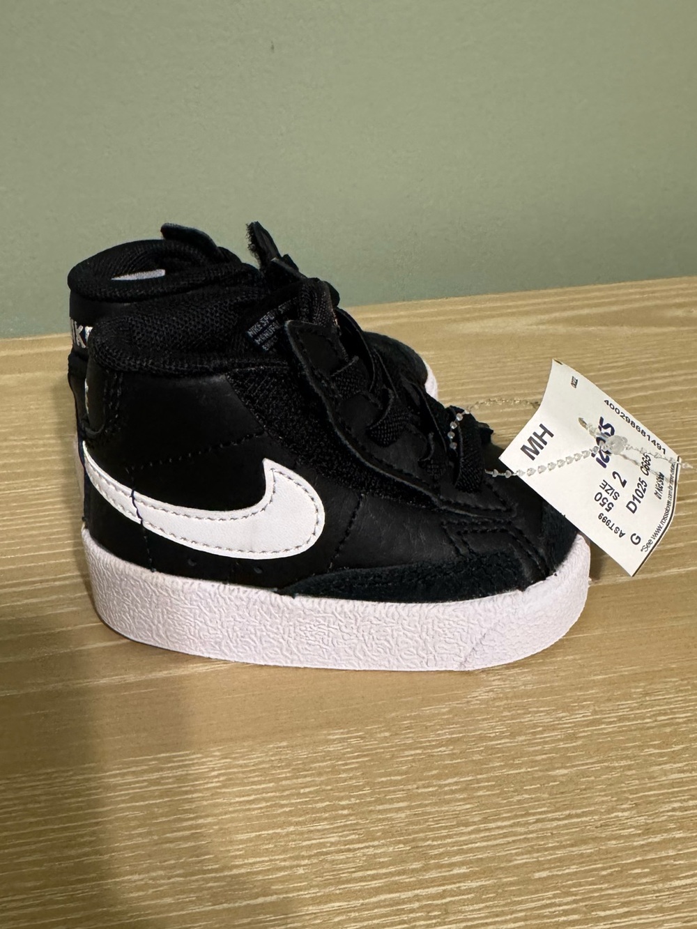 NWT Nike Black and White Baby High-Top Sneakers